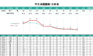 学生成绩查询分析表