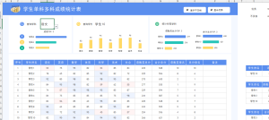 学生单科多科成绩统计表